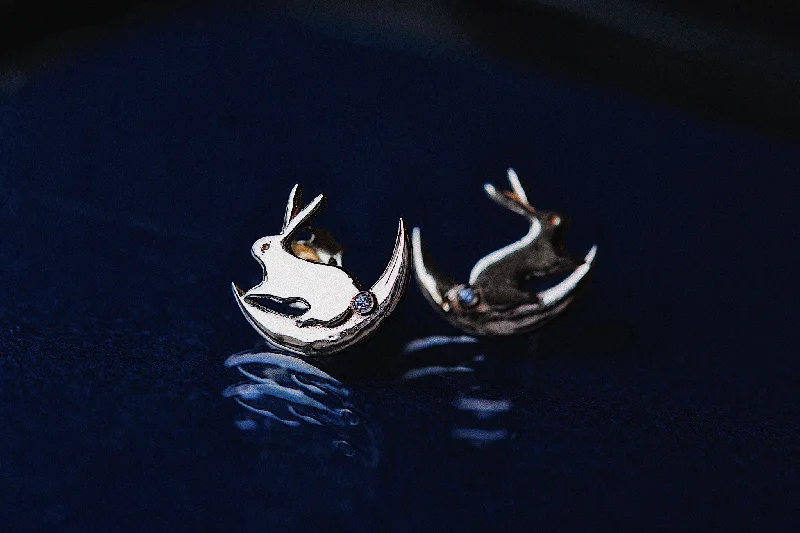 Heliodor earrings-Moon Bunny Earring