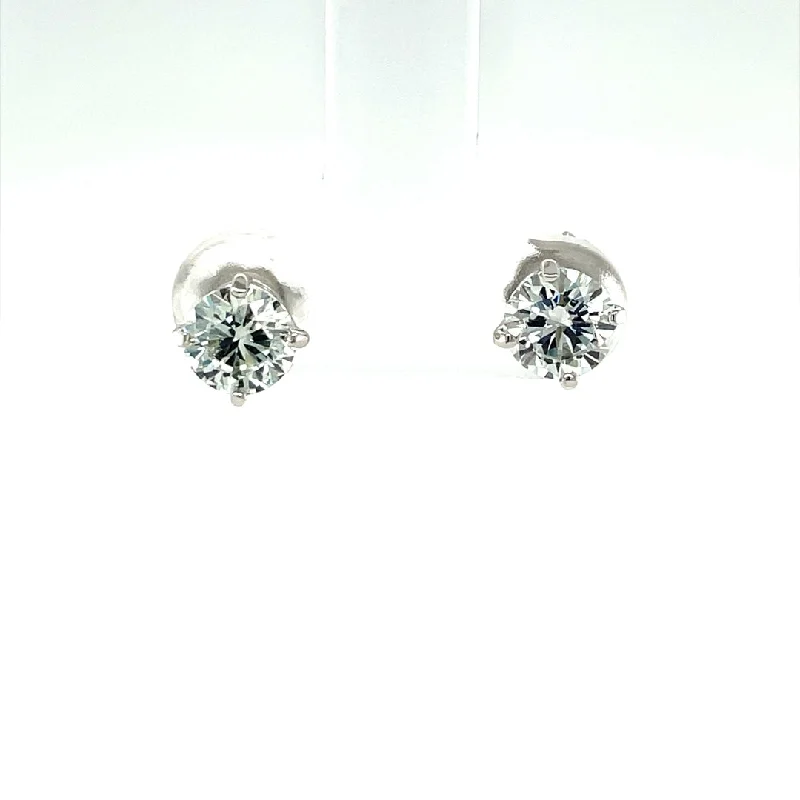 Heliodor earrings-1.56ctw Lab Grown Diamond Stud Earrings