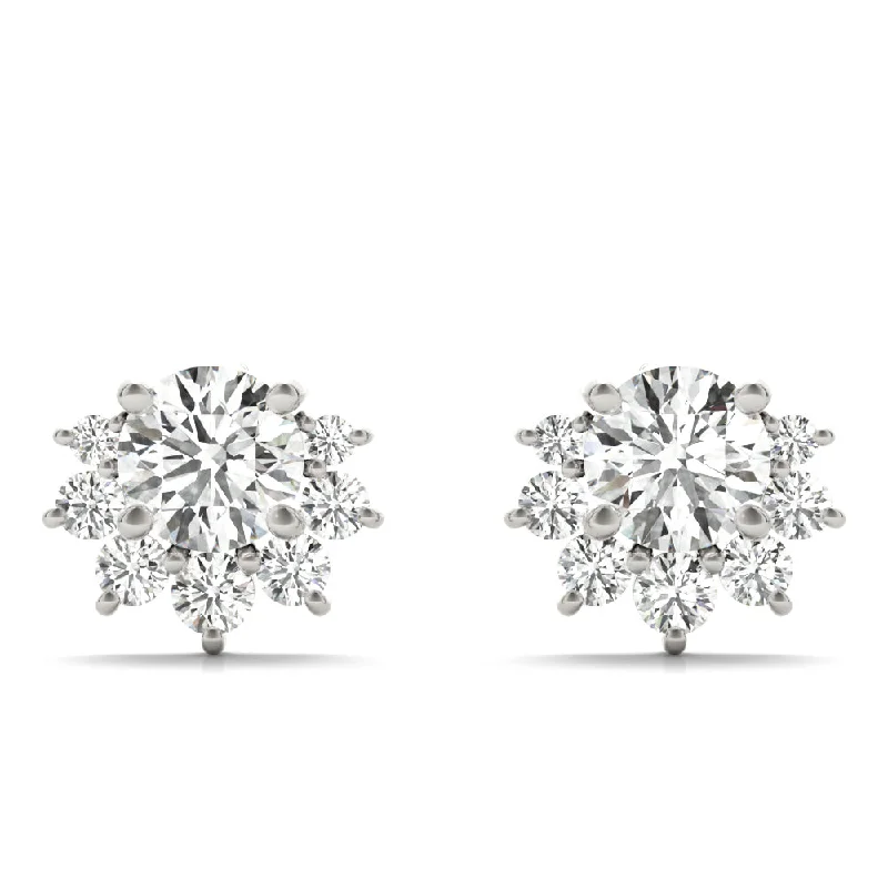 Forged art earrings-14K Diamond Earring