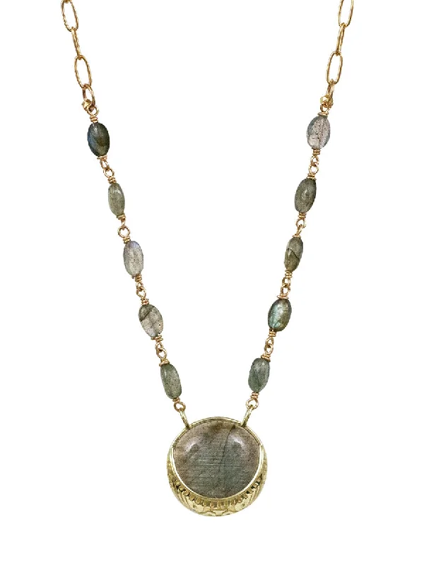 Zircon pendant necklaces-Apollo Labradorite Necklace