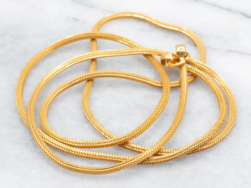 Woven cord necklaces-Woven 22-Karat Gold Box Chain Necklace