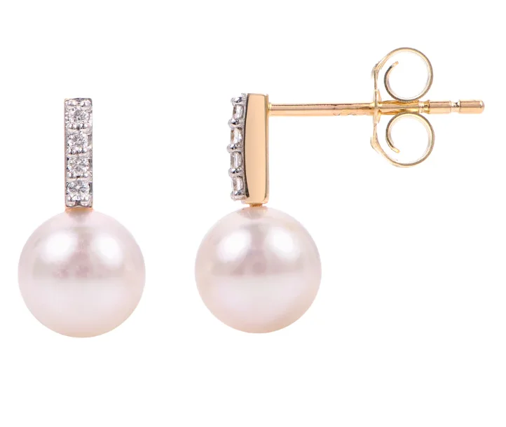 Fine drop earrings-Pearl Earrings