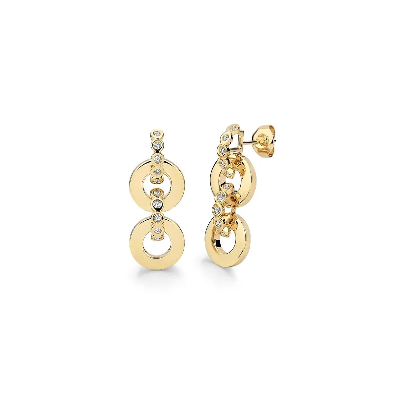 Stream design earrings-Chroma Gold Arch Drop Earrings