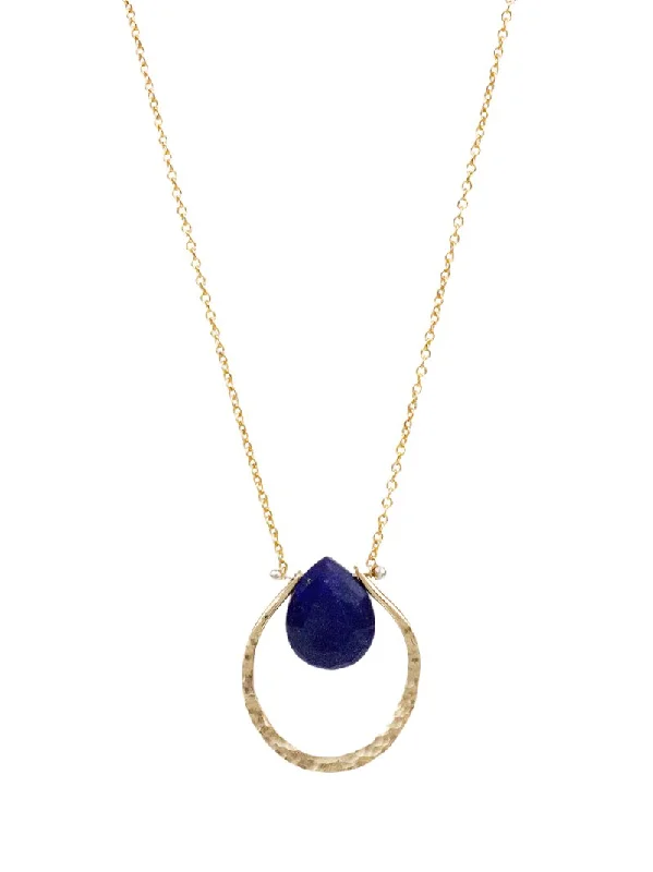 Bright stone necklaces-Ophelia Blue Sapphire Necklace