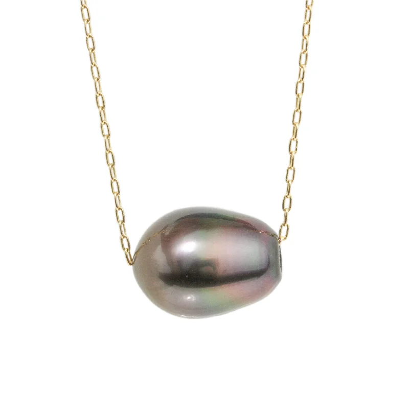 Handmade initial necklaces-Tahitian Pearl Necklace