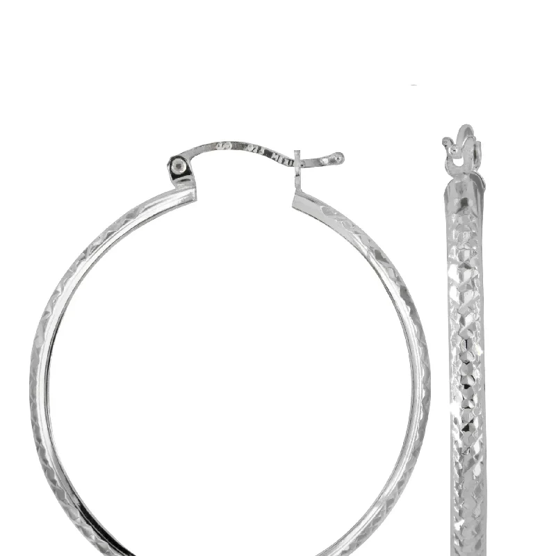 Heavy hoop earrings-Silver Earring