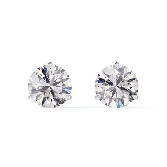 Fiber bead earrings-Classic Three Prong 0.30CT Diamond Stud Earrings