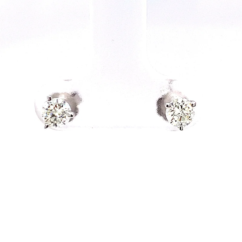 Beryl stone earrings-0.61tw Round Diamond Stud Earrings