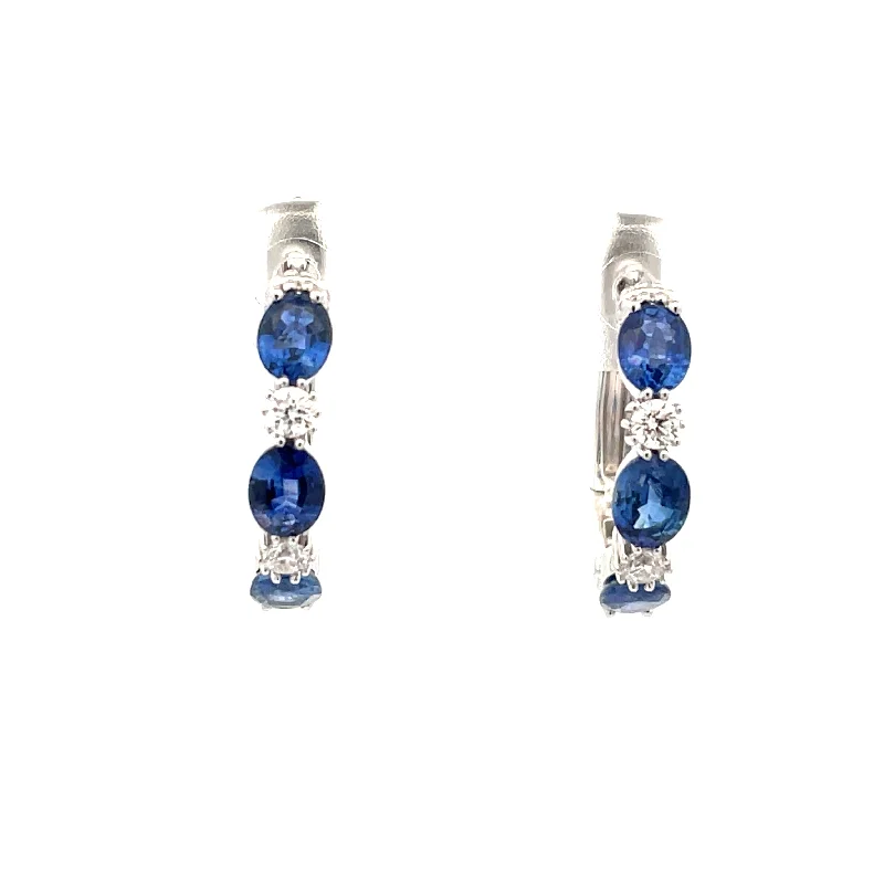 Aged flair earrings-14 Karat Sapphires Earrings