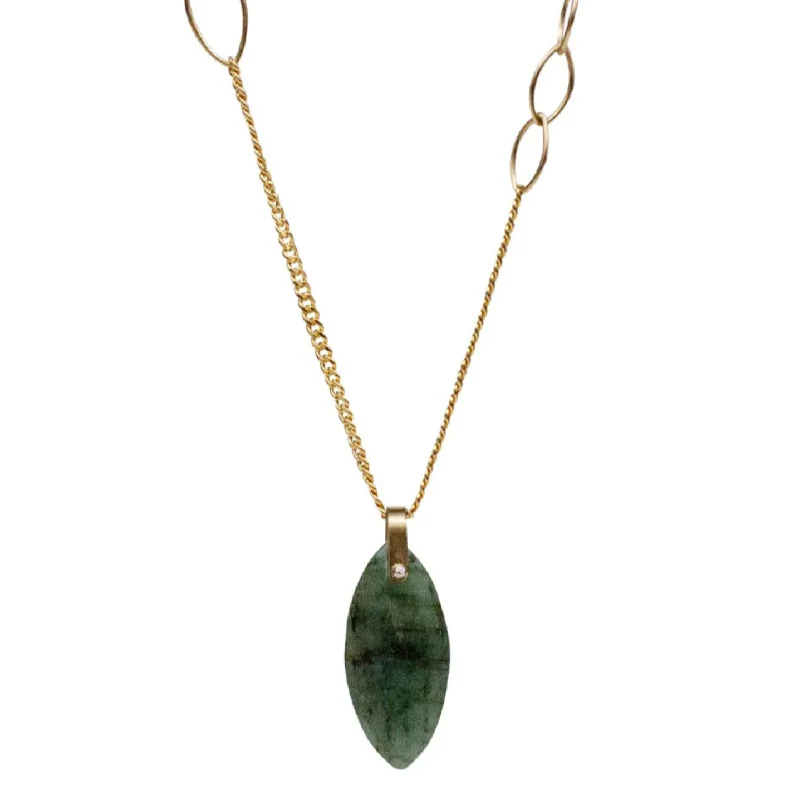 Seven-strand necklaces-Marquis Emerald Necklace