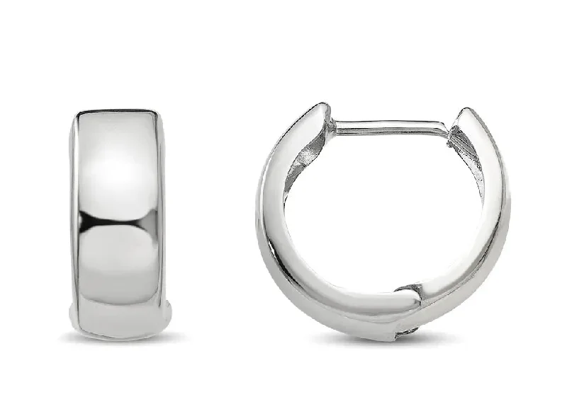 Heavy hoop earrings-Hinged Huggie Hoop Earrings