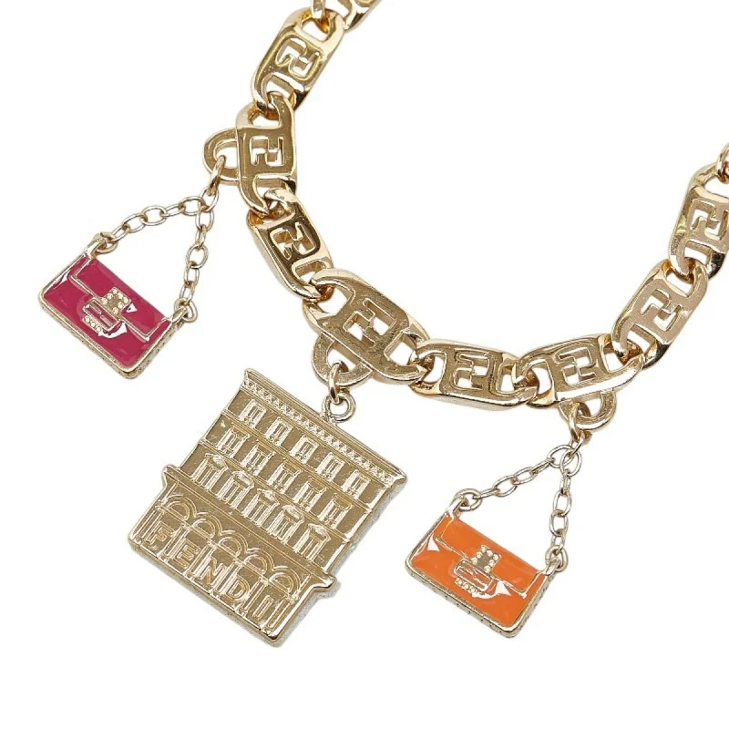 Cosmic sign necklaces-Fendi   pink  Plating Necklace (Pre-Owned)