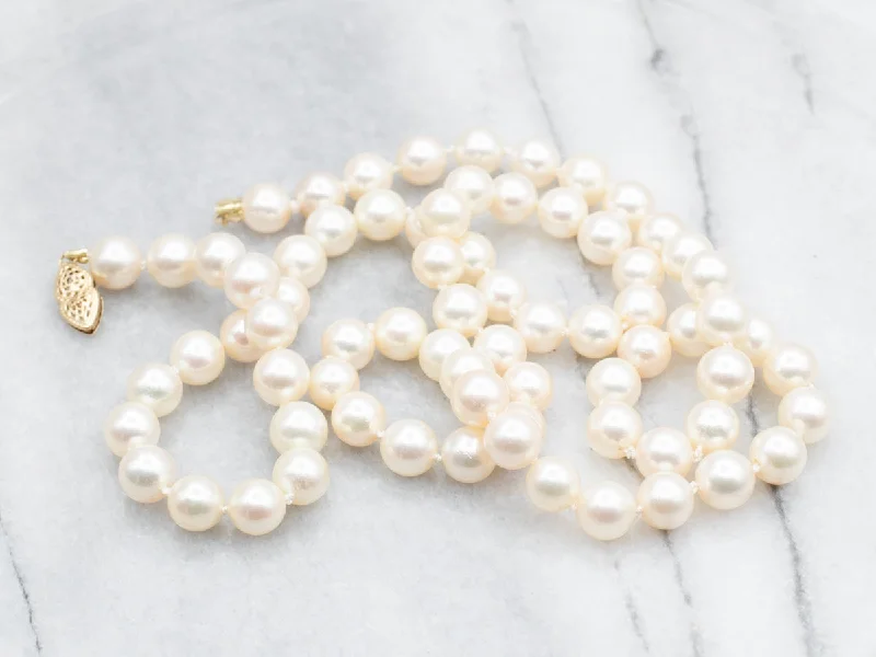 Polished shine necklaces-High-Quality Beaded Pearl Necklace