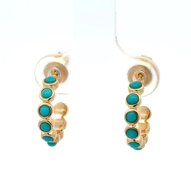 Rich tier earrings-Turquoise Earrings