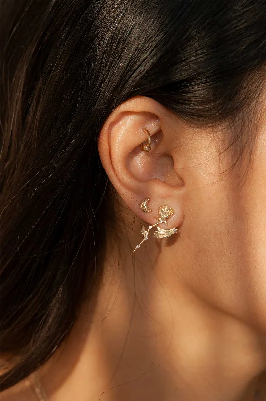 Twist loop earrings-Shooting Star Ear Jacket