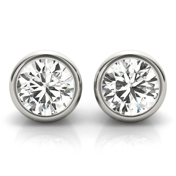 Spirit eye earrings-14K Gold Diamond Earring /Single Stone, Earrings/Studs