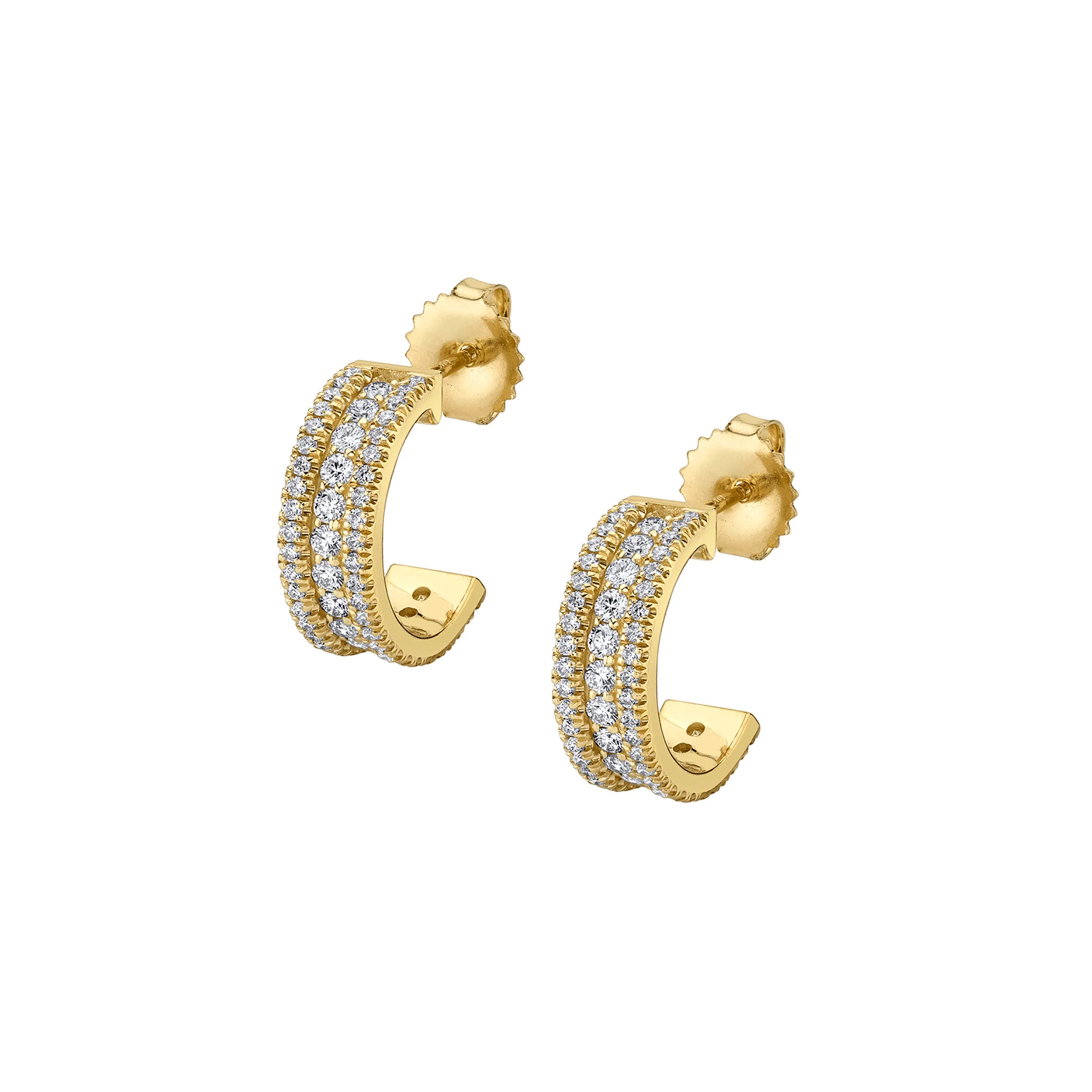 Oval stud earrings-Europa Huggies