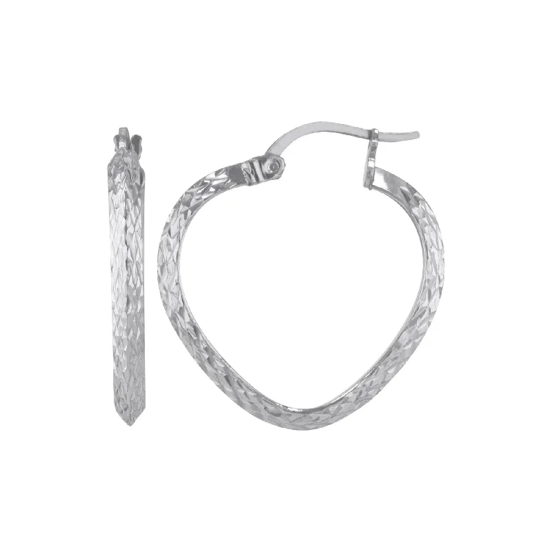 Thick hoop earrings-Silver Earring