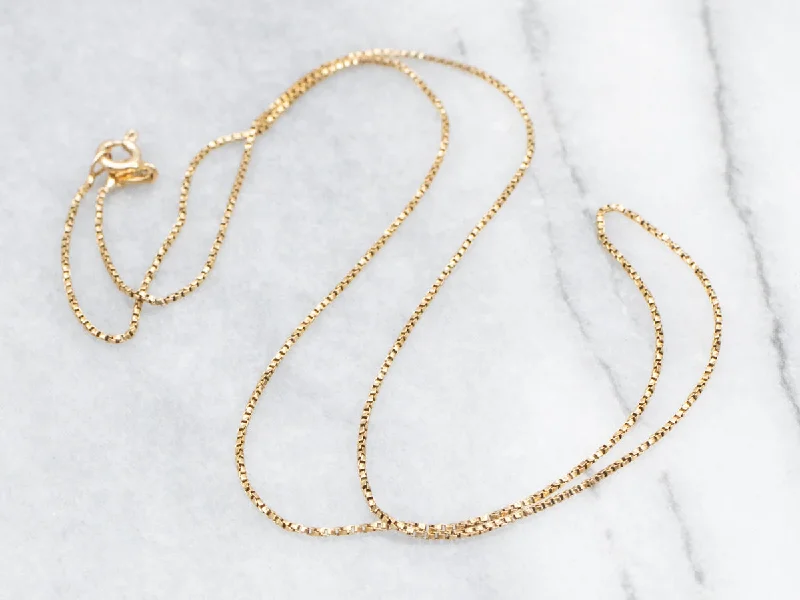 Snap clasp necklaces-18-Karat Gold Box Twist Chain Necklace