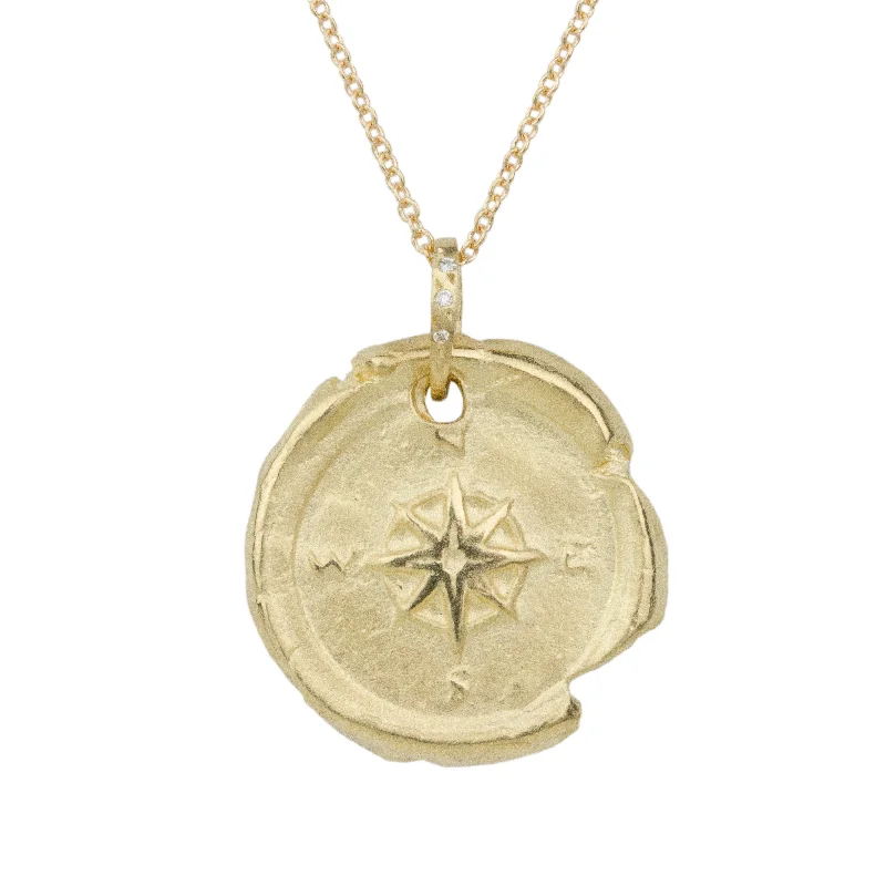 Cosmic sign necklaces-Compass Necklace