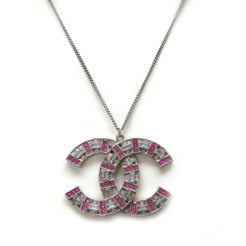 Tourmaline drop necklaces-Chanel Coco Clear pink Metal Necklace (Pre-Owned)