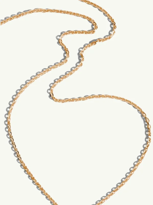 Multi-chain necklaces-Diamond Cut Cable Chain Necklace In 18K Yellow Gold, 2.2mm