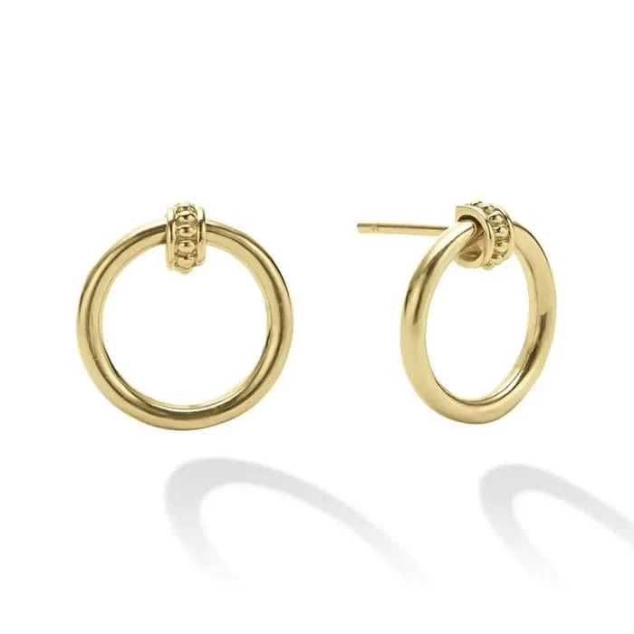 Nova phase earrings-LAGOS Gold Circle Stud Earrings in 18K Yellow Gold