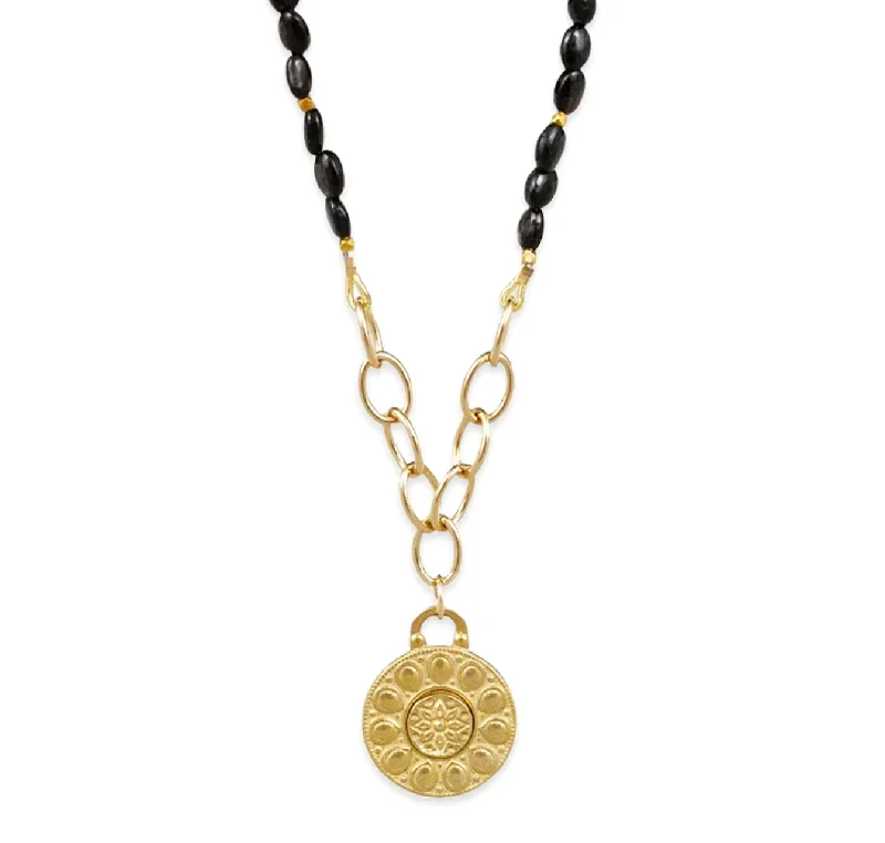 Retro jazz necklaces-Orion Satya Hypersthene Necklace