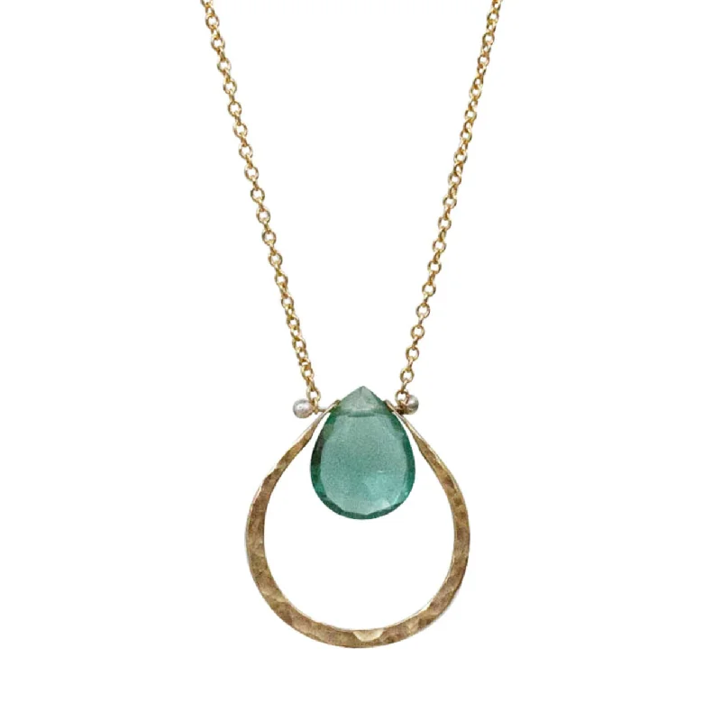 Lustrous druzy necklaces-Ophelia Green Quartz Necklace