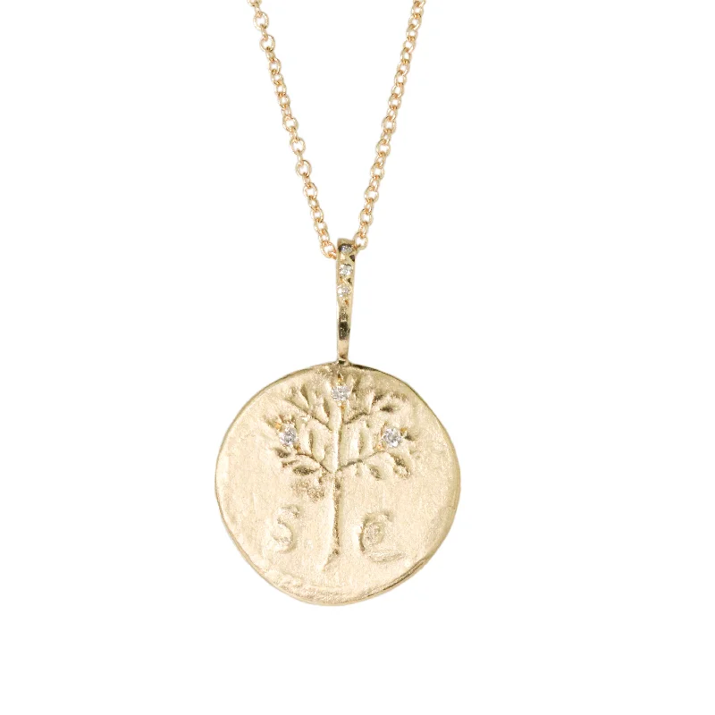 Old-world locket necklaces-The Olive Tree | Peace Necklace