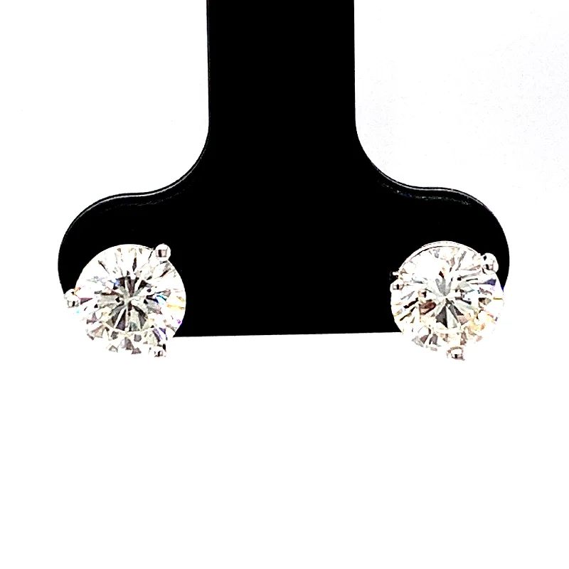 Serpentine earrings-1.51ctw Round Diamond Stud Earrings