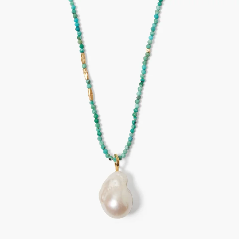 Tourmaline drop necklaces-Sophia Turquoise Necklace