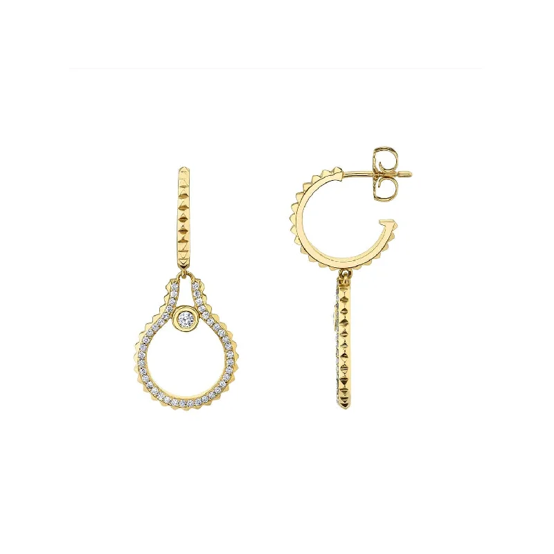 Smooth clay earrings-Pavé Mini Signature MM Tetra Earring