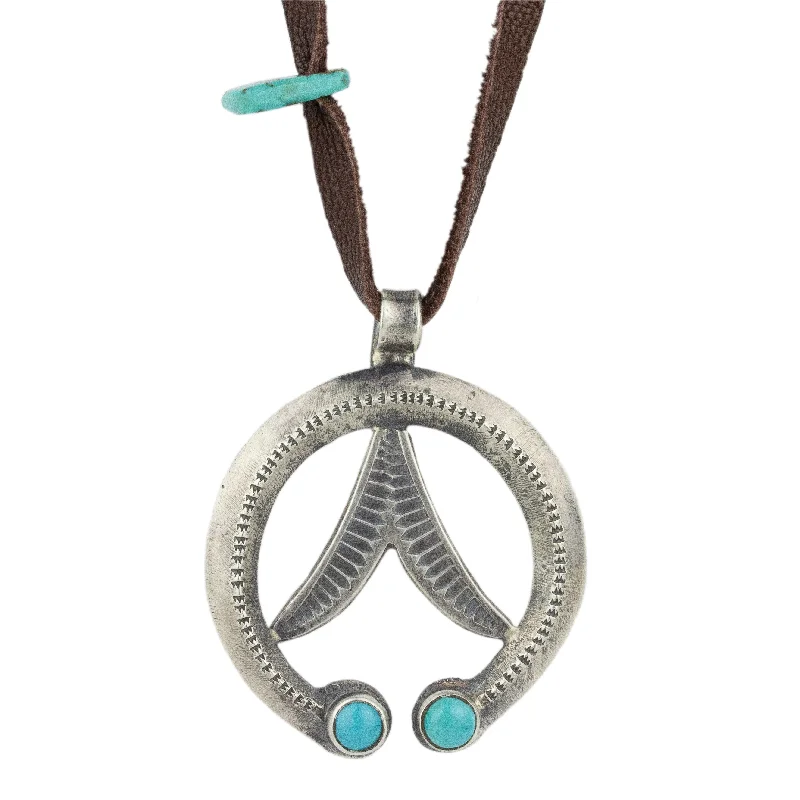 Mixed alloy necklaces-Turquoise Naja Necklace by Jesse Robbins