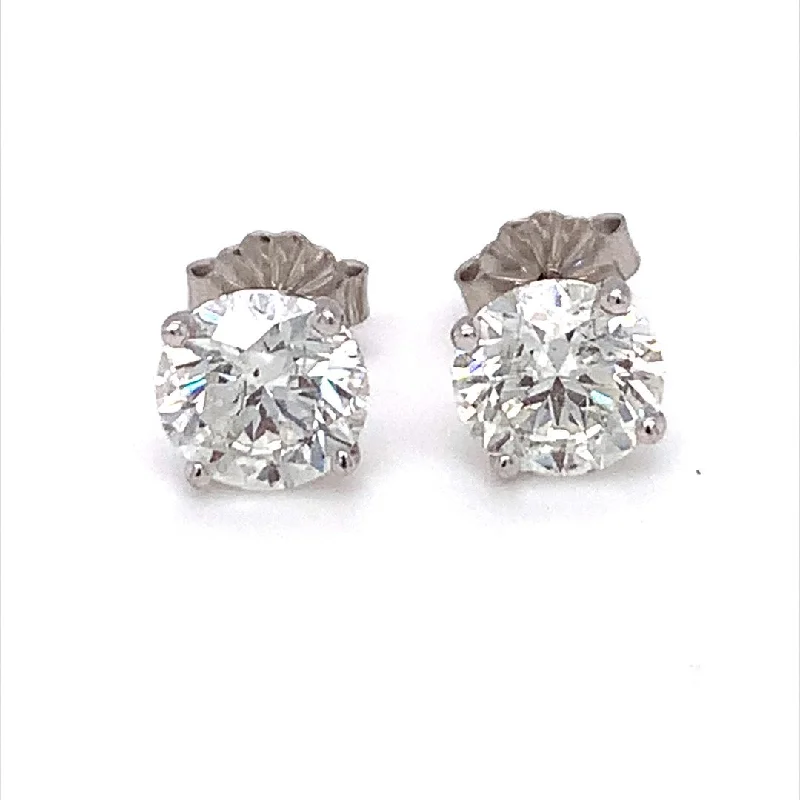 Gibbous moon earrings-Diamond Earring