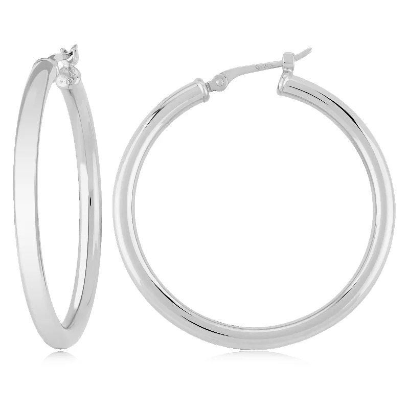 Stream shape earrings-14 Karat White Earrings