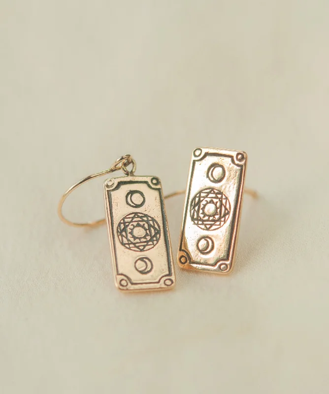 Gloss bead earrings-Baby Tarot Earring