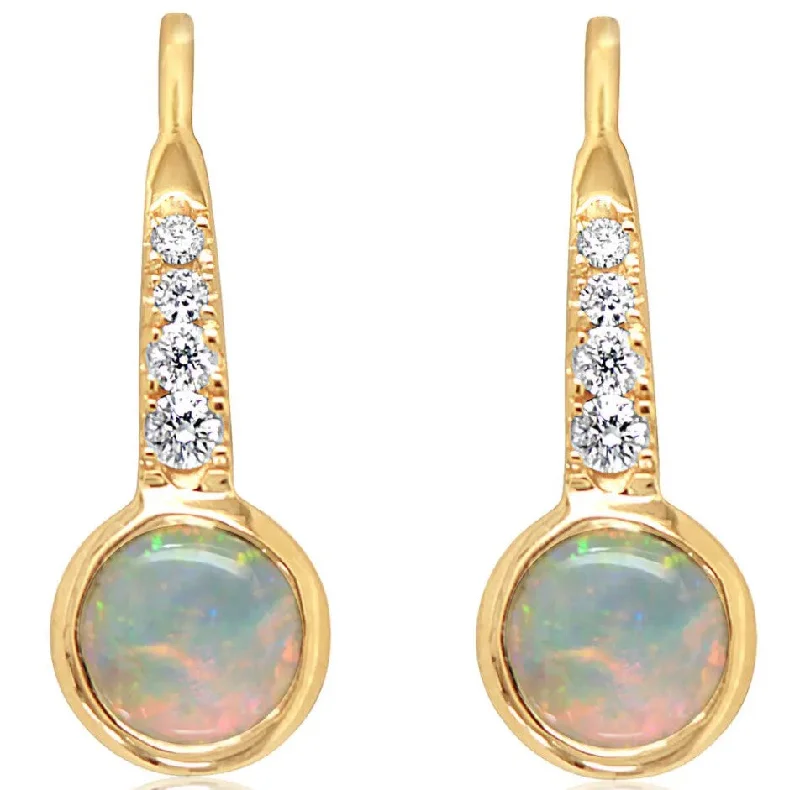 Dual-face earrings-14 Karat Opals Earrings