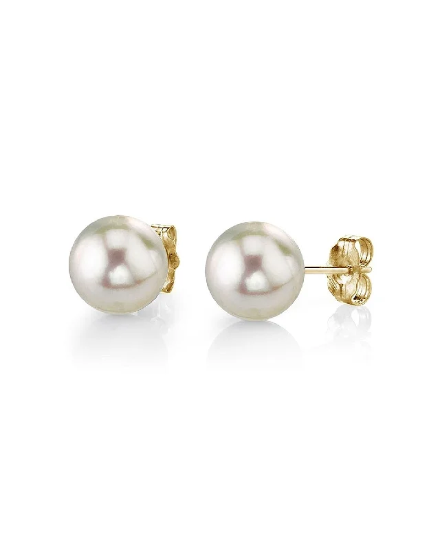 Clear star earrings-6-6.5 Akoya Cultured Pearl Stud Earrings