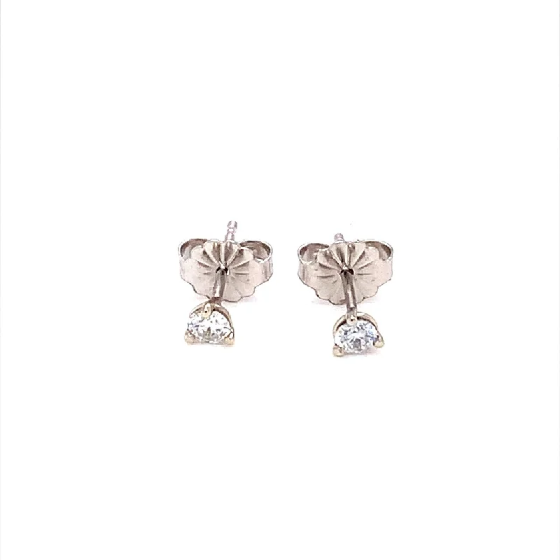 Simple stud earrings-Diamond Earring