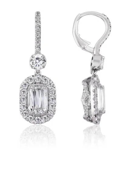 Smooth clay earrings-Christopher Designs L'Amour Crisscut® Diamond Earrings