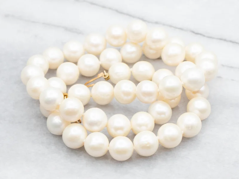 Fiber weave necklaces-Pearl Strand Necklace