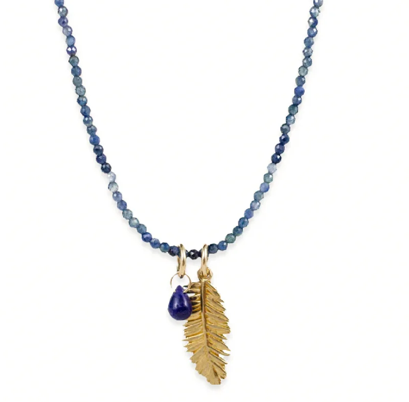 Fine-line necklaces-Terra Blue Sapphire Necklace