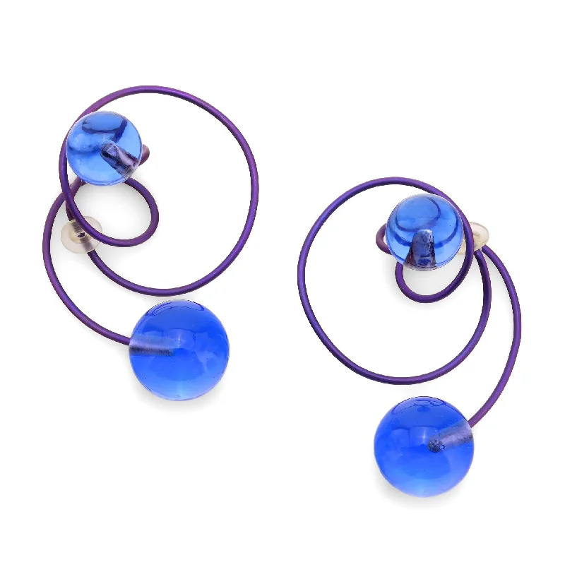 Light clay earrings-Jar Paris titanium and venetian glass "Carnival a Venise" earrings