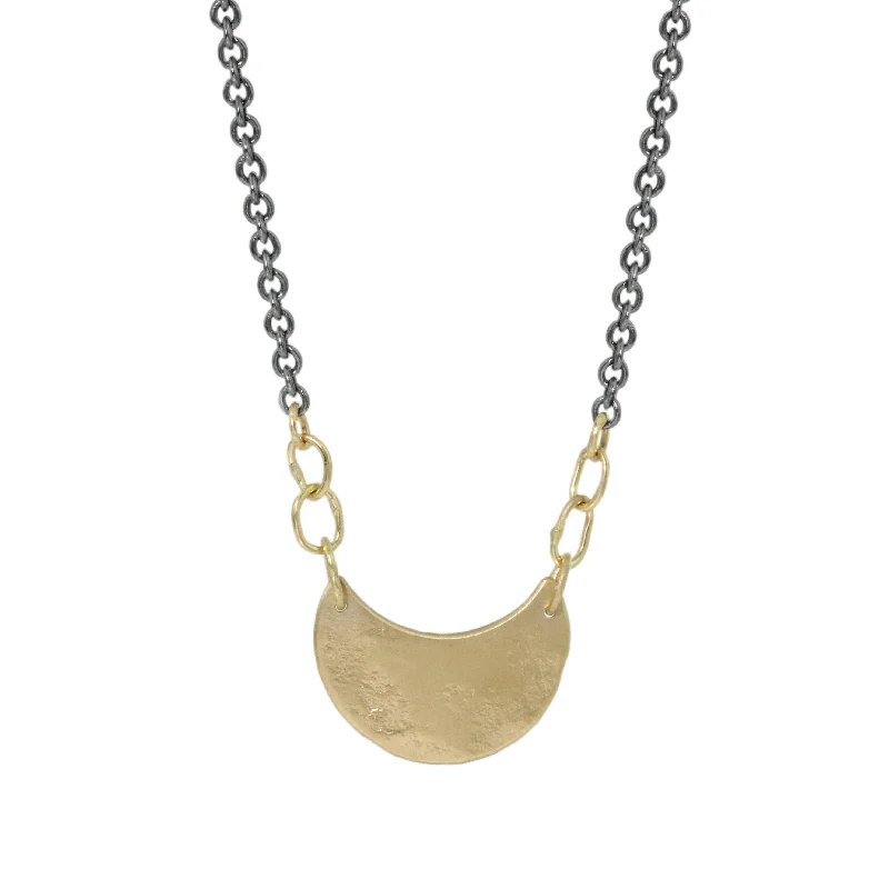 Tapered pendant necklaces-18k Luna Necklace