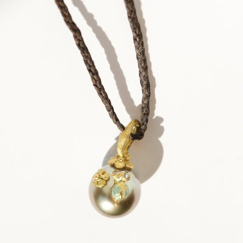 Rococo style necklaces-Tahitian Pearl Necklace No.13