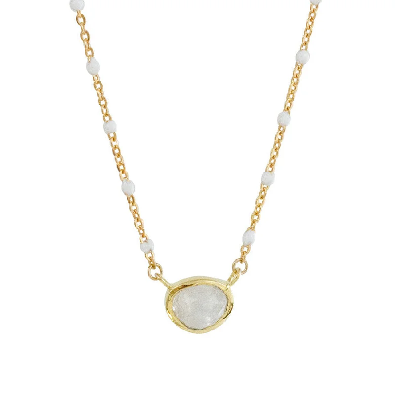 Regal diamond necklaces-Bluma Rainbow Moonstone Necklace