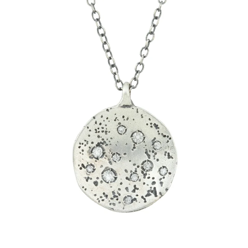 Regal diamond necklaces-Mini Moon Scatter Necklace