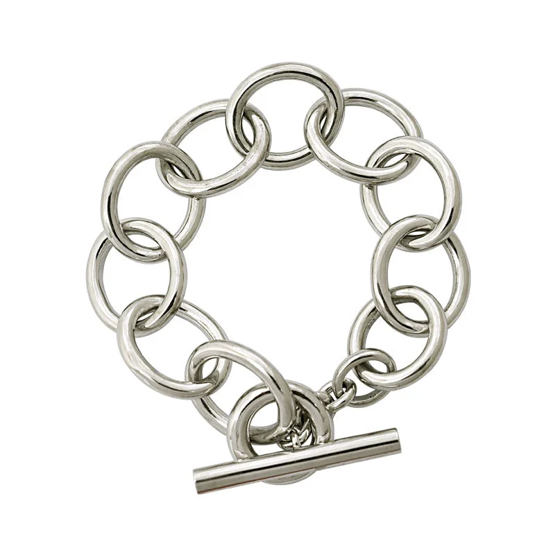 Stream pattern bracelets-Toggle Bracelet- Sterling Silver