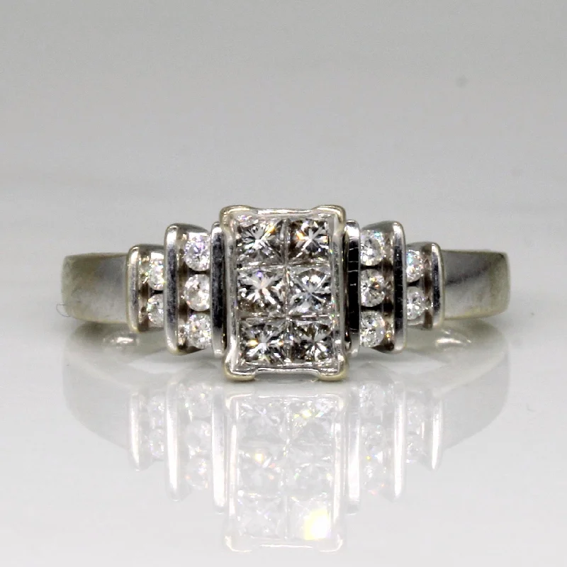 Fine band rings-Channel Set Diamond Ring | 0.49ctw | SZ 5 |